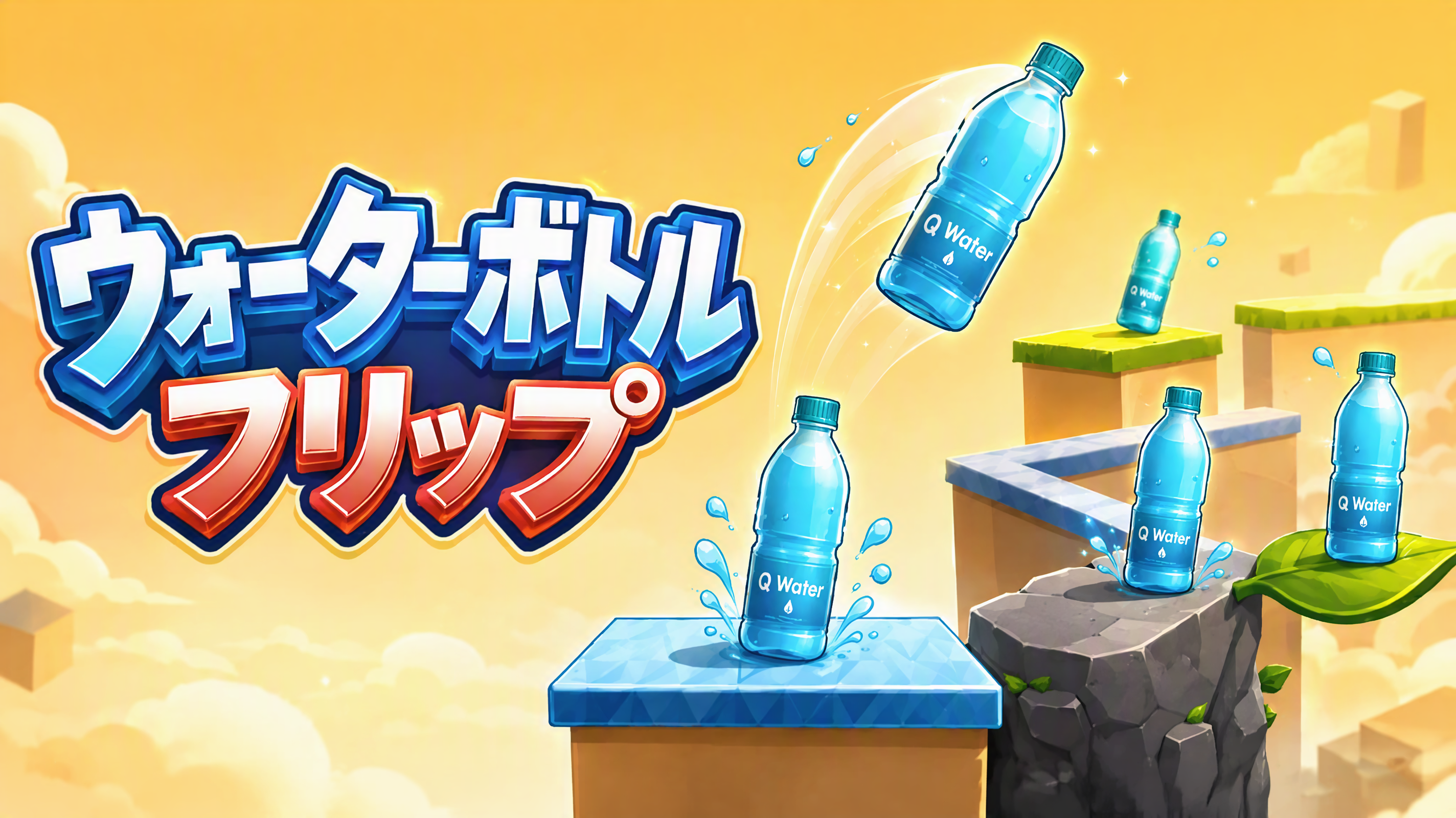 WaterBottleFlip ゲーム画面